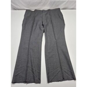 VTG Jaymar Dress Pants Mens 52x31 Gray Wool Flat Front Straight Unhemmed NWT